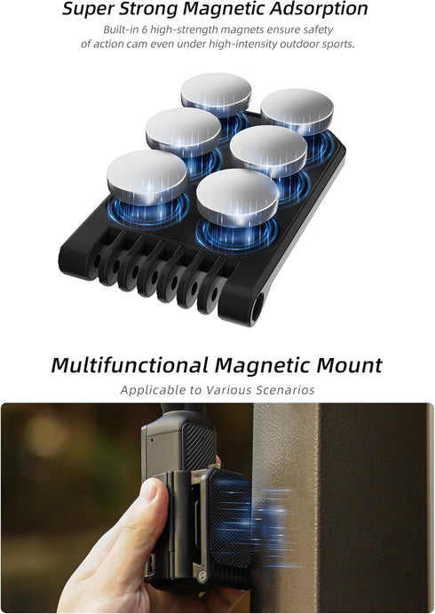 Multifunctional Magnetic Bracket Mount for DJI OSMO Pocket 3, Magnet Steering Holder Bracket