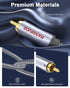 10ft/3M, 1 2 RCA Splitter RCA Y Splitter Male to Male Subwoofer Digital Stereo Audio Cable Bi-Directional Transmission