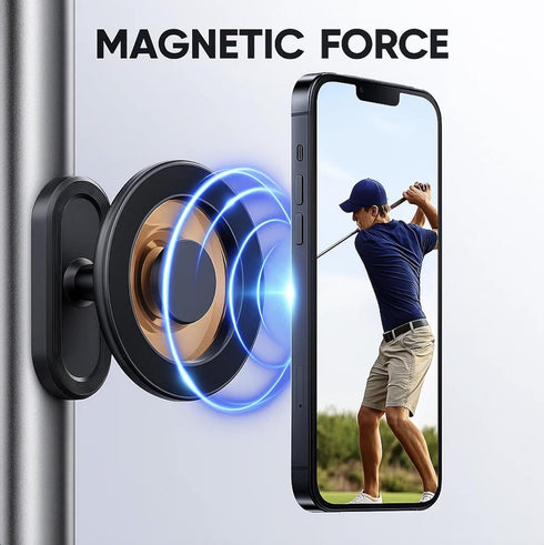 meexzoom 360 Magnetic Phone Holder for Gym, Rotation Adjustable Strong Magnets, Gym Accessories, Phone Mount to Metal