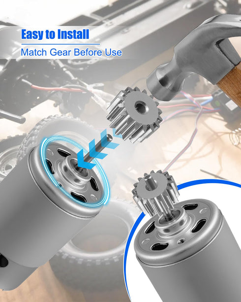 UTKFHT 2-Pack 24 RS555 35000RPM 18V Volt Fast Electric Motor Drive Engine Fit for Power Wheels Motor Upgrade, High