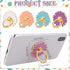 Cute Daisy Finger Kickstands, 4 Pcs Metal Round 180°/360° Rotation Cell Phone Ring Holders with Knob Loop