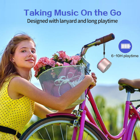 LENRUE Portable Wireless Bluetooth Speaker with Built-in Mic, Handsfree Call, AUX Line, HD Sound and Bass for iPhone