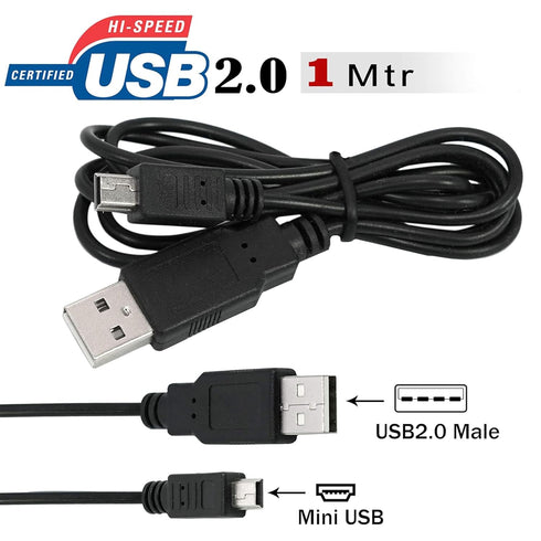 SaiTech IT USB 2.0 A to Mini 5 pin B Cable for External HDDS/Camera/Card Readers/MP3 Player-Black (10 Pack 3 Feet)