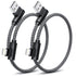 iPhone Charger 1ft 90 Degree 2 Pack MFi Certified Elbow Short Lightning Cable for iPhone 14/13/12/11 Pro X XS XR 8 Plus