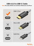CableCreation 2FT USB to USB C Cable, USB A to USB C Cable 3A Fast Charging Cable, Braided USB C Male to USB Male Cable for Power Bank, Galaxy S23, iPad Pro iPad Mini S22 S21 Z Flip, etc, Black