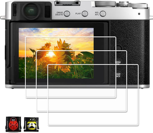 PCTC X-100V Screen Protector for Fujifilm X-E4 XE4 - 0.3mm 9H Hardness Tempered Glass Film