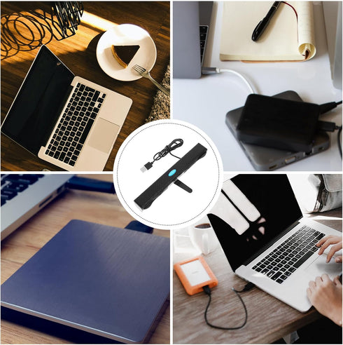 Sound Bars for TV - USB 2.0 Portable Soundbar, Small Surround Soundbar Speakers for PC/Gaming/Projectors