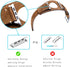 Compatible Apple Watch Band, Genuine Leather Bracelet Wrist Strap for 49mm, 46mm, 45mm, 44mm, 42mm (Cuff Brown)