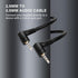 PNGKNYOCN 2.5mm Audio Aux Cable,90 Degree 2.5mm TRRS Male to 2.5mm TRRS Male Double Angled Stereo Headset Headphone Jack Connector Cable(0.3M)