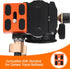 Frienda 2 1/4''-20 Head(Orange,Pu50) Pieces Metal Quick Release Plate with Camera Screw Tripod Mount Plate Fits