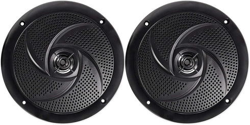 Rockville Pair RSM65B 6.5" Waterproof Slim Marine Boat Speakers - 320 Watt, Black