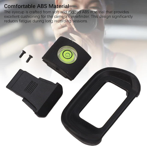 Set 3 in1, R10 XUMIUZIY Camera Eyeshade Viewfinder Eyecup Hot Shoe Cover Bubble Level Made from ABS Material Easy