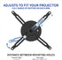 VIVO Universal Adjustable Ceiling Projector Mount for Regular and Mini Projectors, Black, MOUNT-VP01B