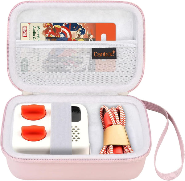 Canboc Carrying Case: Compatible with Yoto Mini Bluetooth Travel Audio & Music Player, Mesh Pocket for Audiobook Cards,