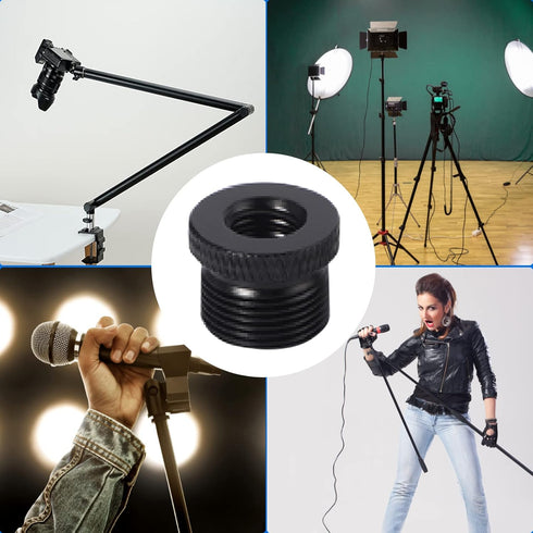 Camera Screw Adapter 3/8"-16 Female to 5/8"-27 Male Threaded Screws Converter Kit for DSLR, Tripod, Microphone Stand, 3
