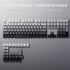 FunHub Set 133 60% 65% 75% 100% Shine Through PBT Keycaps - Black Double Shot Side Printed Backlit Keycaps Keys Cherry