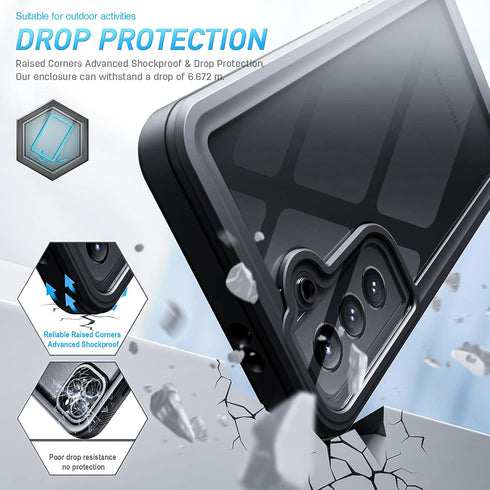 Waterproof Case for Samsung S21 - IP68 Dustproof Shockproof with Screen Protector, Full Body Protective Cover (6.2 inch)