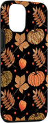 iPhone 12/12 Pro Fall Leaves and Pumpkins Pattern Halloween Autumn Gifts Case