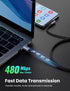 UGREEN 6.6FT Right Angle USB C Cable, USB A to USB C, 90 Degree Type C for iPhone 15, Galaxy S24, iPad Mini 6, Pixel 8.