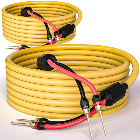KK Cable YM-2C 10 Gauge(AWG) 1pair Set Speaker Wire with 24k Gold Plated Copper connectors, 5N OFC
