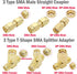 SMA Adapter Kit, 18pcs Gold Plated, Compatible with FPV Antennas, Ham Radio, WiFi Router, etc.