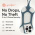 Pulpo Safety Phone Leash 6.1 6.8 Pulpo Safety Cell Phone Lanyard Grey Fits Smartphones to - Anti Theft Phone Strap