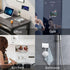 Clear Wall Mount Adhesive Phone Holder, Multi-Function Charging Brackets for Living Room, Kitchen, Bathroom, Office