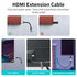 AIMHDUTY 8K 2-Pack, 1FT, PS5 PS4 HDMI Extension Cable HDMI Male to Female Adapter Extender Cord Compatible with Xbox