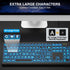 SABLUTE Large Print Backlit Keyboard, Wired USB Lighted Computer Keyboard with 7-Color Backlit for PC, Laptop