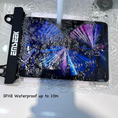 Floating Waterproof Tablet Case, eReader Cover Bag for iPad Pro/Air 9/Galaxy Tab S9/Surface Go 3/Kindle Scribe (Black)