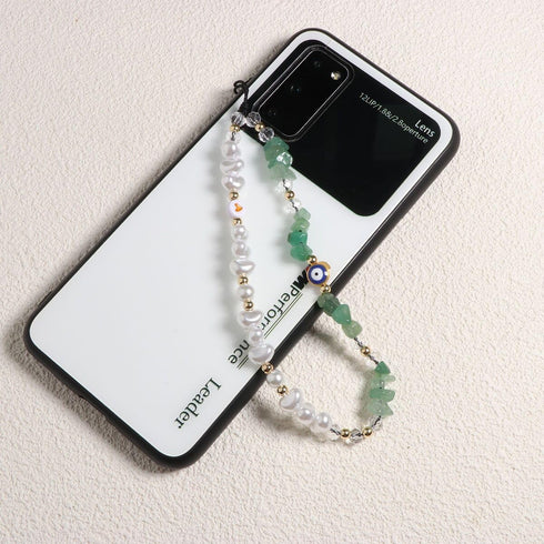 Evil Eye Phone Charm Strap, Beaded Phone Charms, Crystal Phone Strap, Kawaii Phone Keychain, Preppy Phone Charm