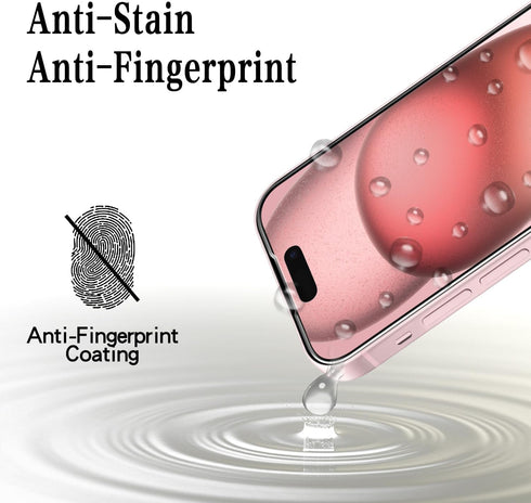 [2 Pack 15 MAYtobe Designed for iPhone Screen Protector Tempered Glass, Case Friendly, Bubble Free, Easy to Install