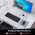 Wired Keyboard and Mouse Combo, Macally Slim Full Sized Ergonomic USB Keyboard and Mouse Wired - Quiet Wired Mouse and Keyboard - Wire Corded Keyboard for Laptop and Desktop PC Computer
