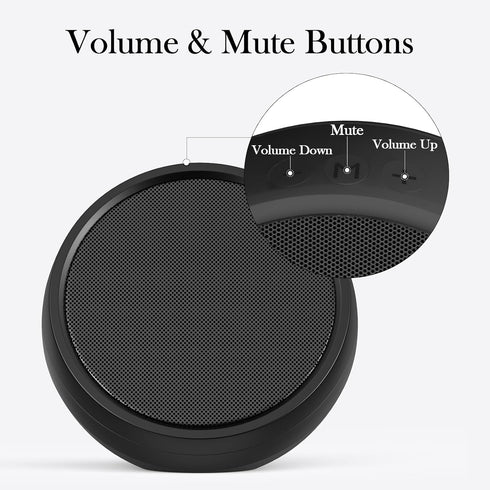 USB Computer Speaker for Laptop, PC, External Speakers, Loud Volume, Rich Bass, Plug-N-Play (Black)