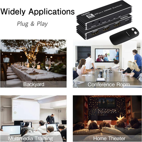 8K 2.1 2.1 2 1 8K@60Hz, 4K@144Hz, 4K@120Hz, 1080P@240Hz, 2.3, 3D, Dolby PS5 Enbuer HDMI Switch, HDMI Switcher in Out