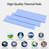 UCEC 30PCS Silicone Thermal Pads, Reusable GPU Thermal Pads for Heat Conduction, 0.5/1.5/1mm, Blue