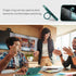 iPhone 12 Case, Slim Silicone Protective Kickstand Ring Holder for iPhone 12 Pro, Soft Rubber Hybrid Hard Bumper, Dark