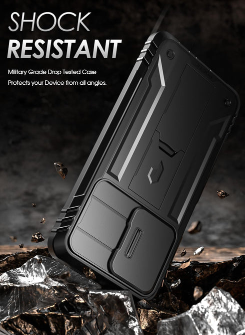 Poetic Revolution Case for Samsung Galaxy A15 5G, Black, Military Grade, 20FT Drop Tested, Full-Body, Kickstand, Screen