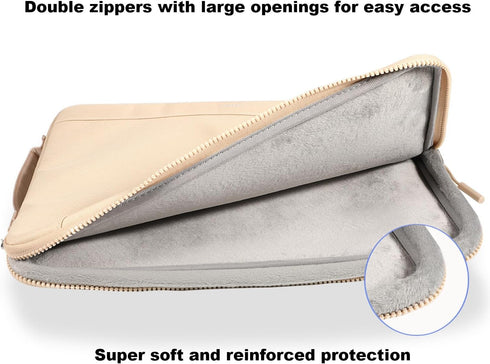 LANDICI 360° Protective Laptop Sleeve Case for 14-15 Inch, Waterproof Slim Cover for MacBook Air M2, Pro, Chromebook