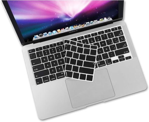 XSKN Silicone Keyboard Cover Skin K-351DU for 2020 MacBook Air 13.3" A2179 A2337 M1 Chip (US Spanish Black)