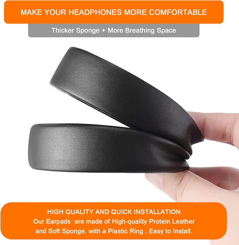 HS60 Earpads, GVOEARS Replacement Ear Pads Cushion for Corsair HS70/Pro HS60/Pro HS50/Pro, Black Noise Isolation