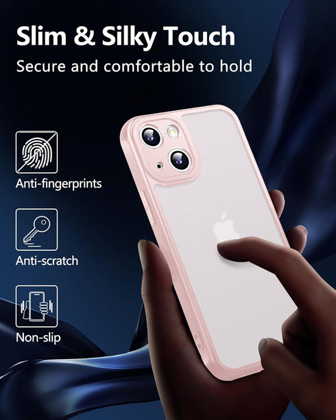 [3 in 1 for iPhone 15 Plus Case, Upgrade Camera Protection with 2 pcs Screen Protector, Protective Cover for Women Girl