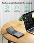 Samsers Multi-Device Foldable Bluetooth Keyboard with Touchpad, Rechargeable Wireless Keyboard for Android Windows iOS