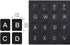 3PCS Universal English Keyboard Letter Stickers, Replacement Stickers with Black Background and White Lettering
