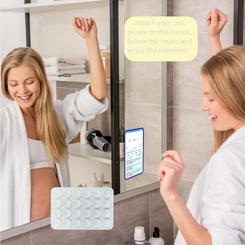 Suction Phone Case Mount for iPhone and Android Phones,It can Be Freely Fixed to Mirrors and Flat Surfaces and is a Hands-Free Mobile Phone Holder. Tiktok Video and Selfie Features(White)