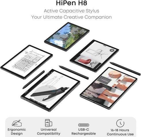 CHUWI H8 Stylus Pen for TouchScreens, Universal Stylus Pen, 90s Auto Sleep, Black Stylus Pencil for Hipad XPro, Hipad