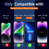 Ferilinso for iPhone 14 Plus iPhone 13 Pro Max Privacy Screen Protector 2 Pack 9H Anti Spy Tempered Glass with 2 Pack Camera Lens Protector Case Friendly Bubble free Accessories