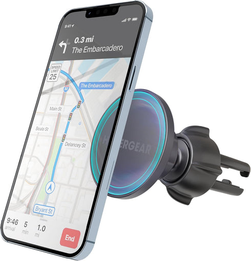 HyperGear MagSafe Magnetic Car Phone Mount, Air Vent Holder for iPhone 15/14/13, Samsung S24/S23/S22