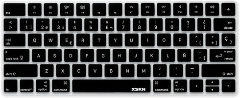 XSKN Spanish Language Ultra Thin Silicone Keyboard Skin Cover for A1644 Magic Keyboard, 2015 Version, US Layout