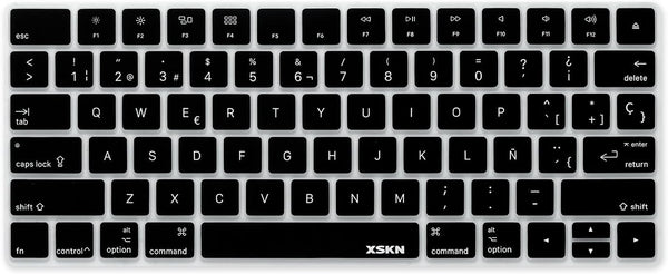 XSKN Spanish Language Ultra Thin Silicone Keyboard Skin Cover for A1644 Magic Keyboard, 2015 Version, US Layout